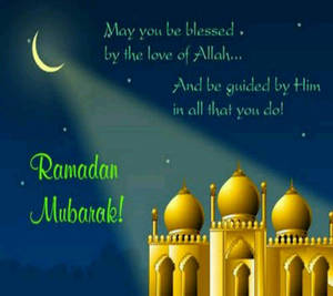 Ramadan Mubarak Green Greetings Wallpaper