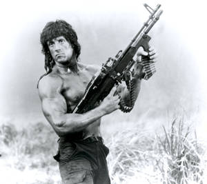 Rambo Black And White Wallpaper