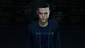 Rami Malek Being A Computer Hacker Wallpaper