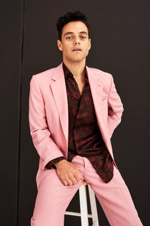 Rami Malek In Alexander Mcqueen Wallpaper