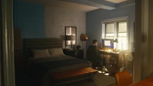 Rami Malek Using His Imac Wallpaper