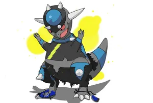 Rampardos In Casual Clothes Wallpaper