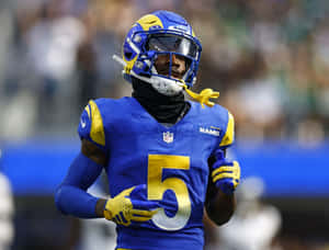 Rams Player Number5 On Field Wallpaper