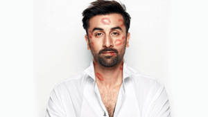 Ranbir Kapoor Kiss Marks Vogue Wallpaper