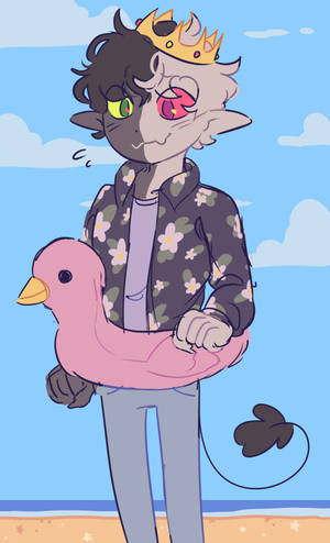 Ranboo In The Beach Wallpaper