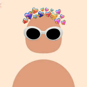 Random Pfp With Sunglasses And Hearts Wallpaper