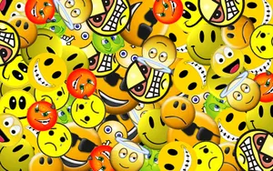 Random Smiley Collage Wallpaper