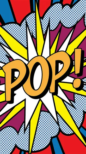 Random Text Pop Art Phone Wallpaper