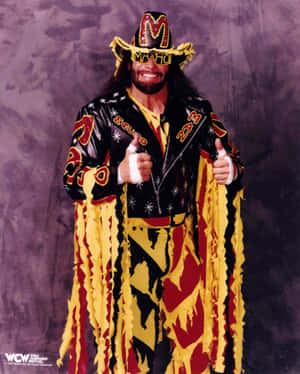 'randy Savage, The Iconic American Wrestler In The Ring' Wallpaper