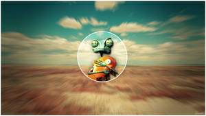 Rango Over Blurry Backdrop Wallpaper