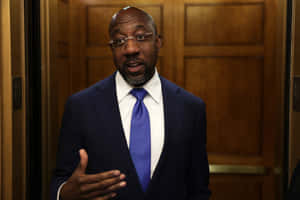 Raphael Warnock In Senate Office Wallpaper