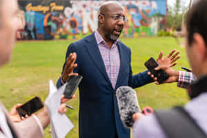 Raphael Warnock Media Interview Wallpaper