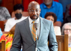 Raphael Warnock Senate Debate Wallpaper