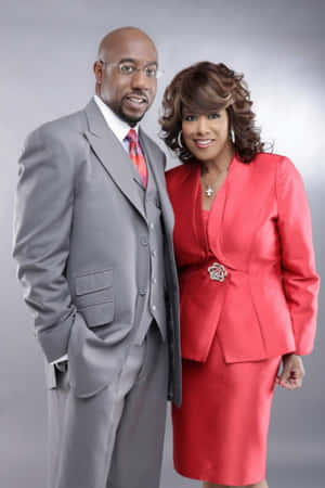 Raphael Warnock With Jennifer Holliday Wallpaper