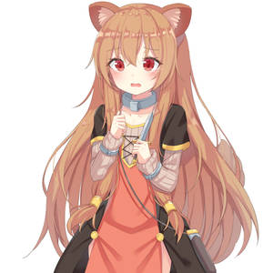 Raphtalia Solo White Background Wallpaper