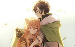 Raphtalia With Naofumi White Background Wallpaper