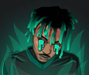 Rapper Juice Wrld Cartoon Wallpaper