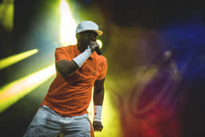 Rapper Performance Stage Lights Wallpaper