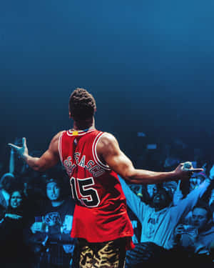 Rapperin Concert Red Jersey Wallpaper