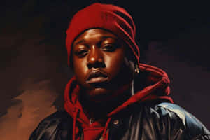 Rapperin Red Beanieand Jacket Wallpaper