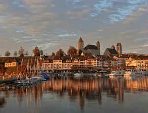 Rapperswil Jona Lake Zurich Sunset Wallpaper