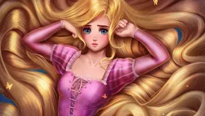 Rapunzel Pixel Disney Laptop Wallpaper