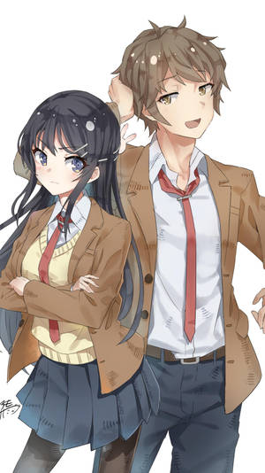 Rascal Does Not Dream Of Bunny Girl Senpai Mai And Sakuta Wallpaper