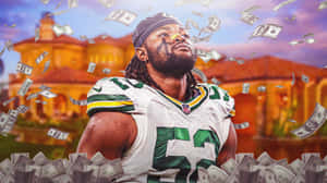 Rashan Gary Money Rain Green Bay Packers Wallpaper