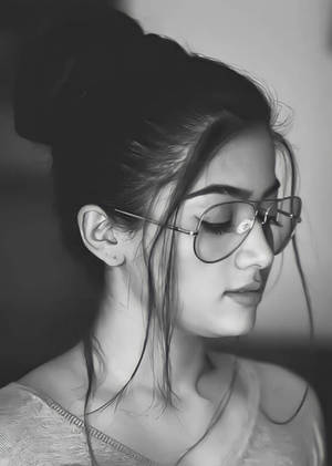 Rashmika Mandanna Hd Black And White Wallpaper