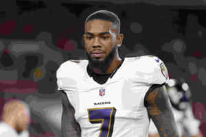 Rashod Bateman Baltimore Ravens Portrait Wallpaper