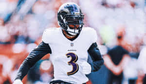 Ravens Player Number Three On Field.jpg Wallpaper