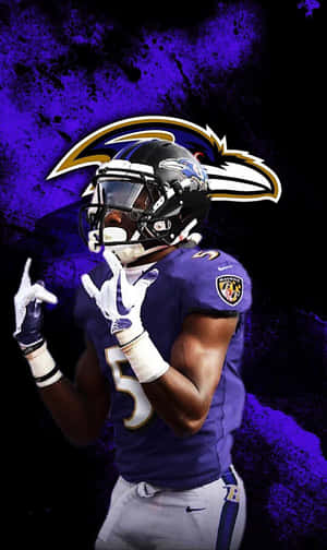 Ravens Player Purple Background Wallpaper
