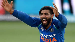 Ravindra Jadeja Screaming Wallpaper