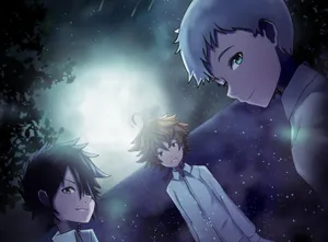 Ray Anticipates The Unknown In The Promised Neverland Wallpaper