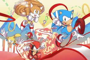 Ray The Flying Squirrel Soaring Through The Sky Wallpaper