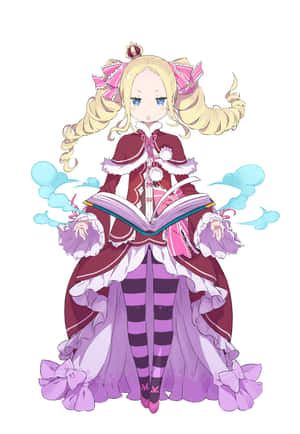 Re:zero - Beatrice In The Magical Library Wallpaper