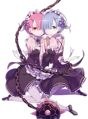 Re:zero's Ram - The Confident And Elegant Demon Wallpaper