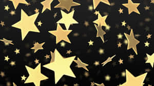 Reach For The Stars – A Wall Of Shining Gold Stars. Wallpaper