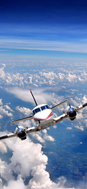 Reach Out Anywhere With The Plane Phone Mobile Network Wallpaper