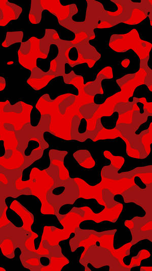 Ready For Battle: The Fire-resistant Red Camo Wallpaper