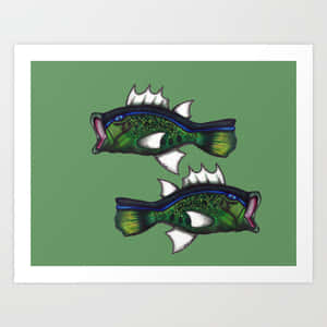 Realistic Blue-striped Basculin Wallpaper