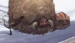 Realistic Piloswine And Swinub Desktop Wallpaper