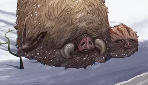 Realistic Piloswine And Swinub Desktop Wallpaper