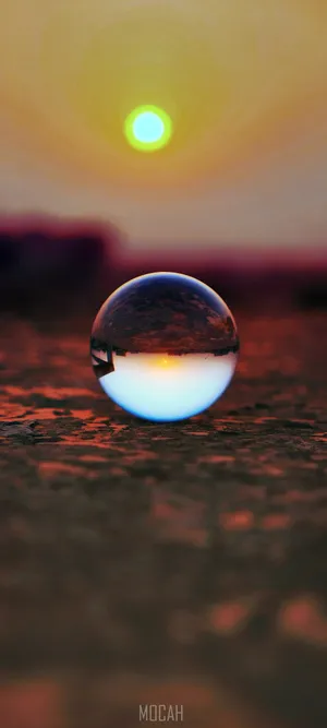 Realme 7 Water Droplet Reflection Wallpaper