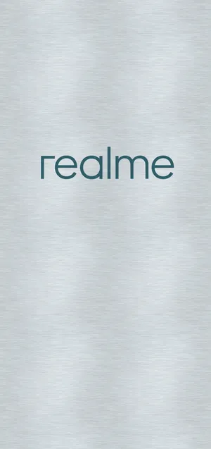 Realme Logo Brushed Metal Wallpaper