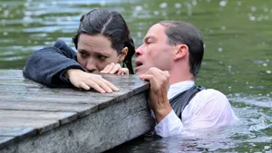Rebecca Hall Posing Stylishly At A Photoshoot Wallpaper