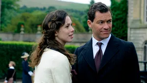 Rebecca Hall Striking A Pose On The Red Carpet Wallpaper