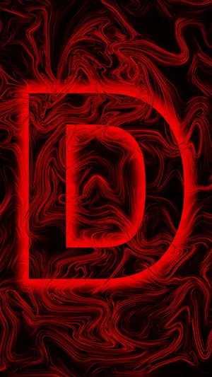 Red Abstract Aesthetic Letter D Wallpaper