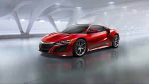 Red Acura N S X Supercar Showroom Wallpaper