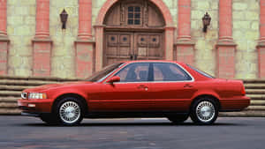 Red Acura Vigor Side View Wallpaper